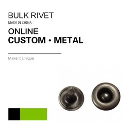 Small Size Jeans Pocket Custom Logo / Brass Metal Jeans Rivet / Bulk Rivet 2 Parts Leather Clothing